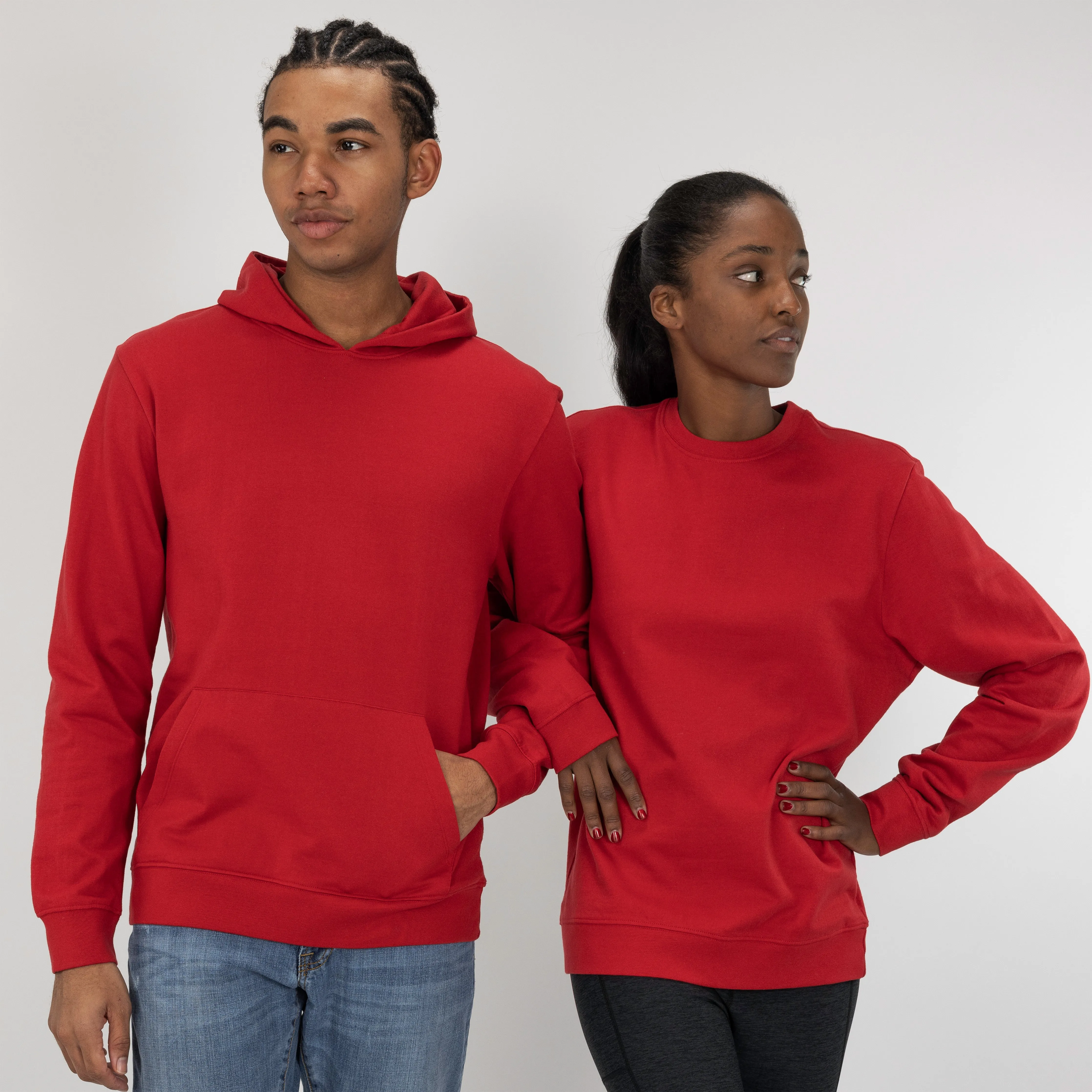 Retro Classic Pullover Hoodie - Red