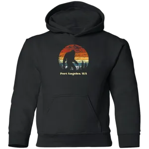 Retro Sunset Sasquatch PA Grunge Youth Pullover Hoodie
