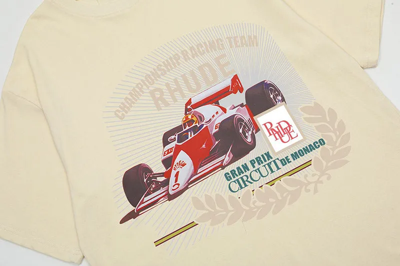 RHUDE Racing graphic print T-Shirts