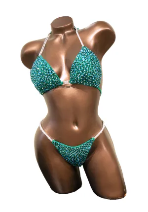 Shimmering Emerald Bikini Suit