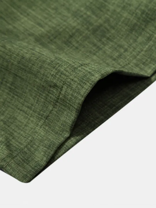 Short Sleeve Shirt & Straight Leg Linen Pants