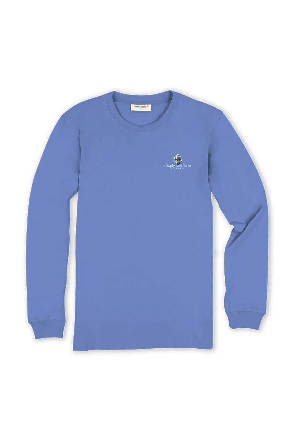 Simply Southern Long Sleeve Ducks In A Row T-Shirt for Women in Vista Blue | LS-DUCKS-VISTA