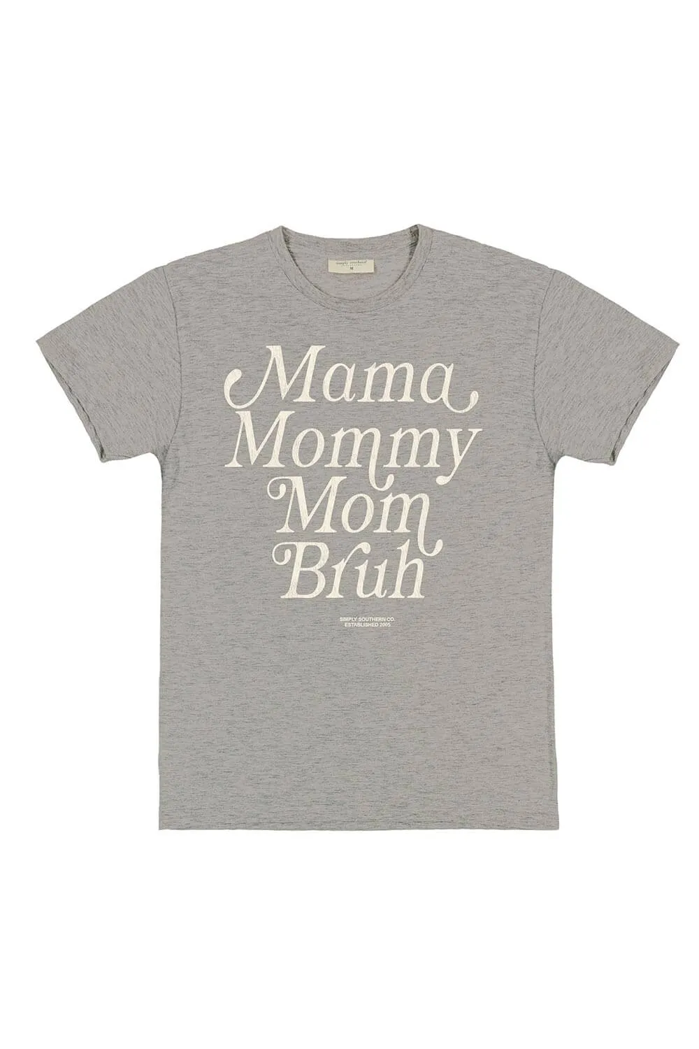 Simply Southern Mom Bruh T-Shirt for Women in Oat Heather | SS-MOMBRUH-OATHTHR