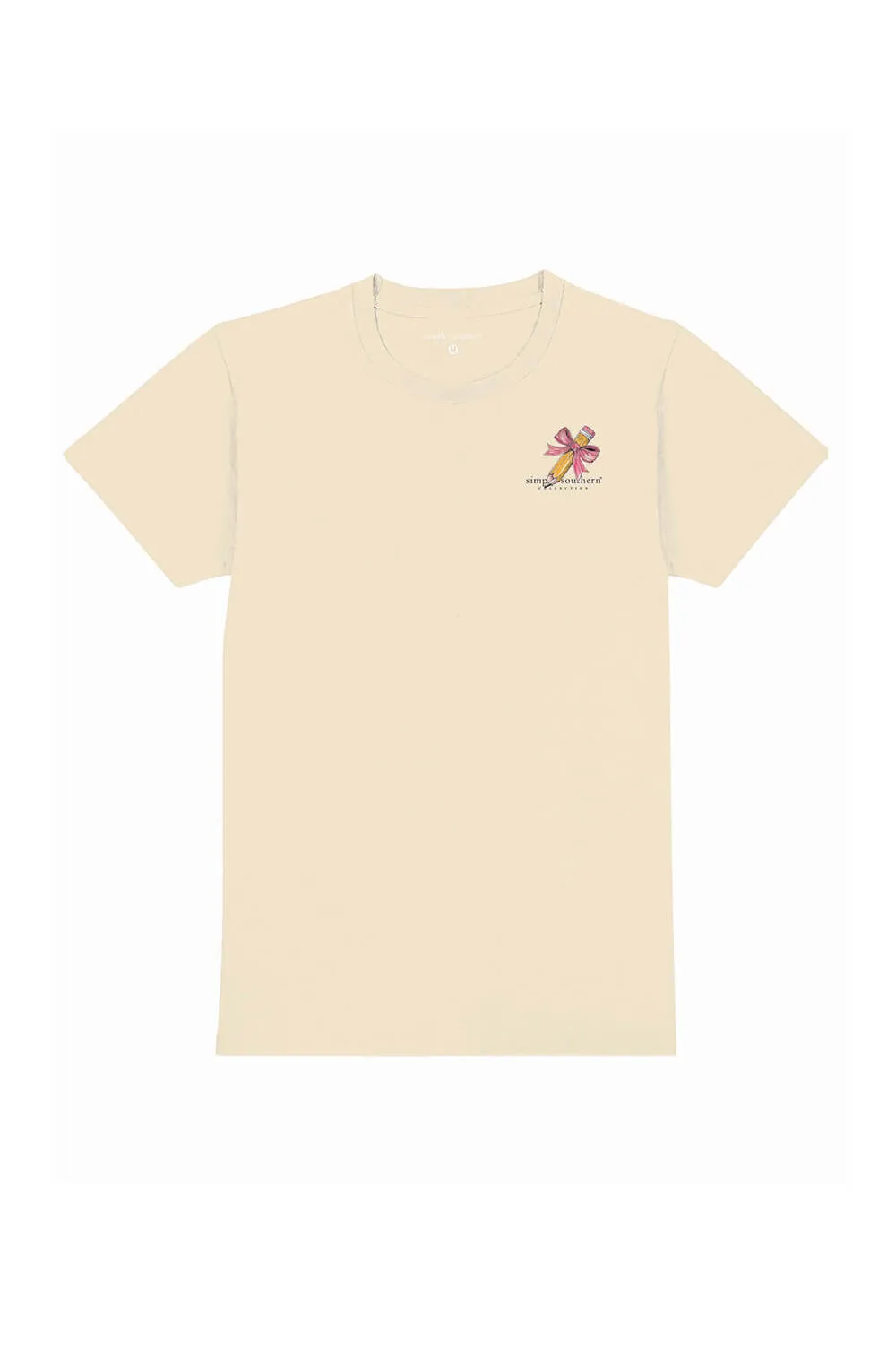Simply Southern Plus Size Teacher T-Shirt for Women in Natural | EXT-SS-TEACHER-NATURAL
