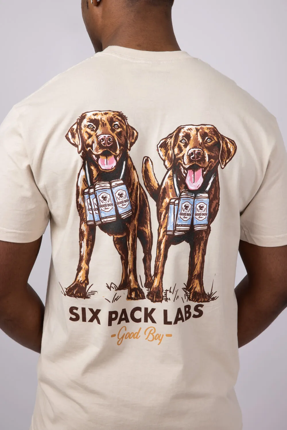 Six Pack Labs T-Shirt for Men in Sand | 2212-SAND