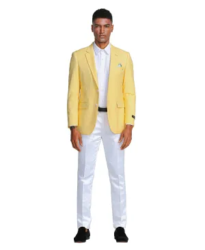 Solid Linen Look Notch Lapel Blazer Jacket