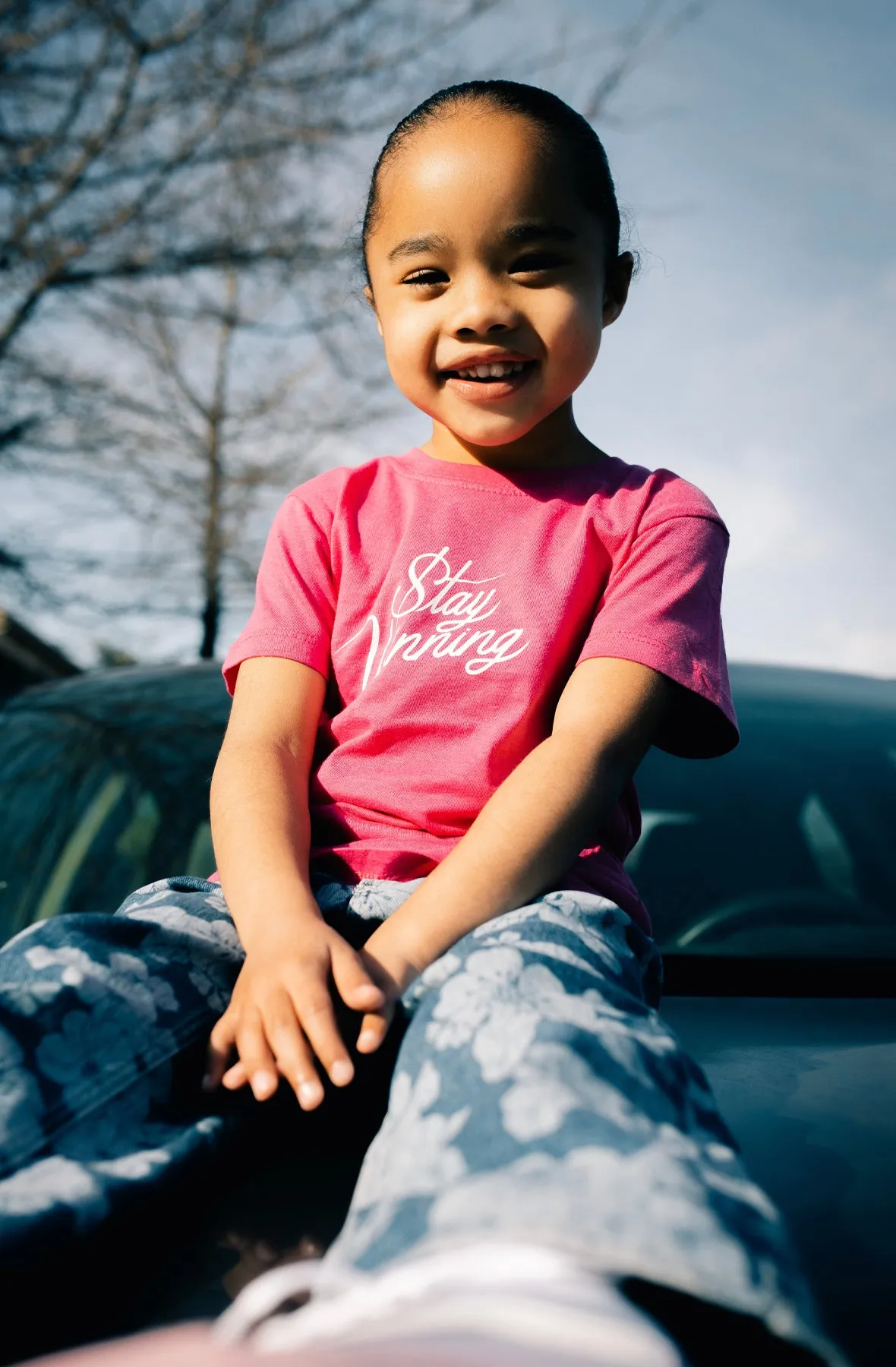Stay Winning Hot Pink Toddler Tee