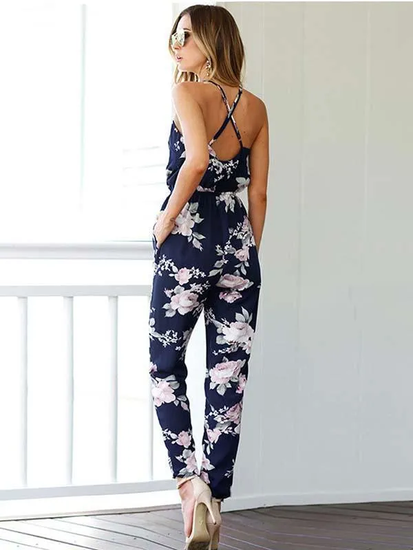 Stunncal V Neck Sling Jumpsuit
