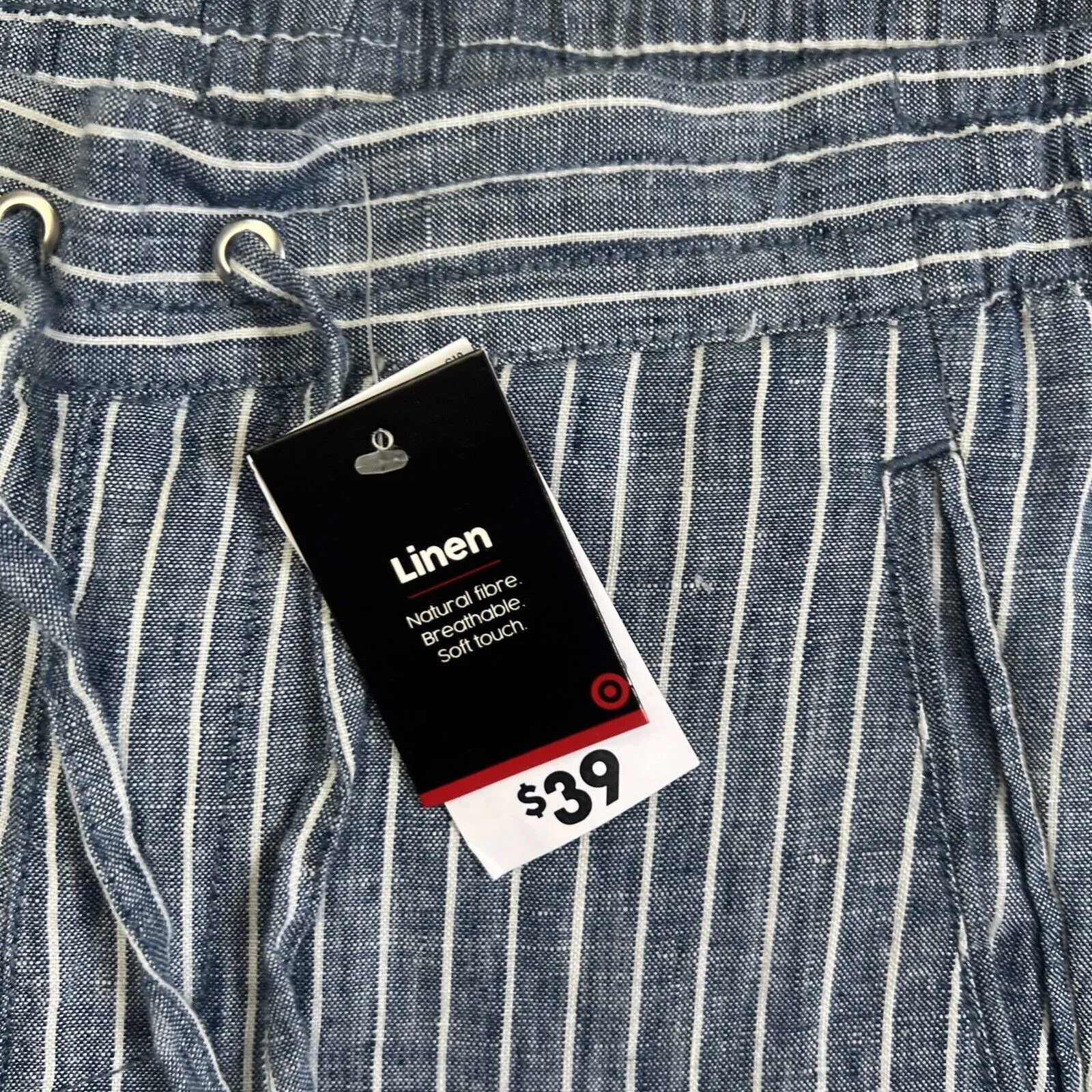 Target Womens Linen Jogger Stripe Size 12 (new)