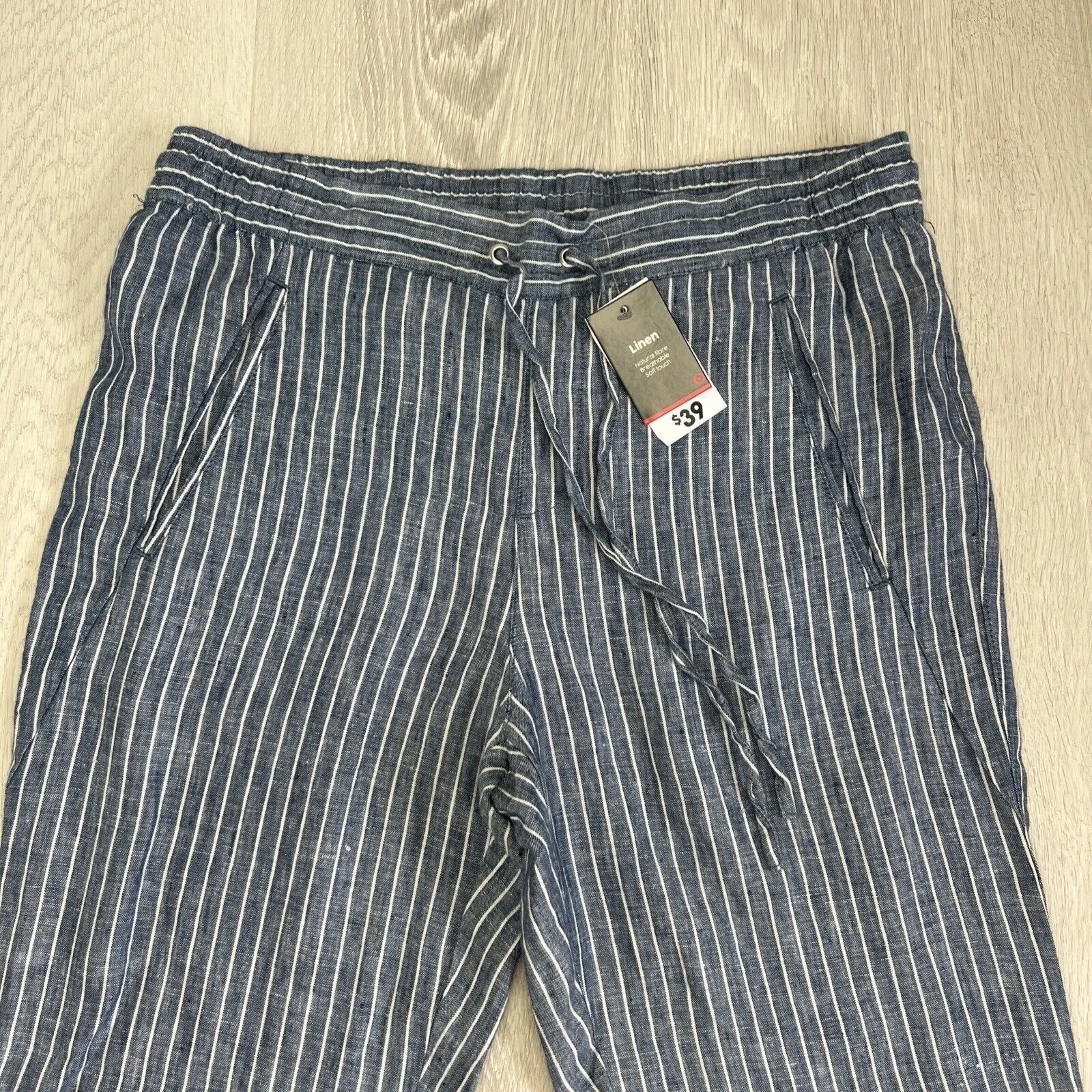 Target Womens Linen Jogger Stripe Size 12 (new)
