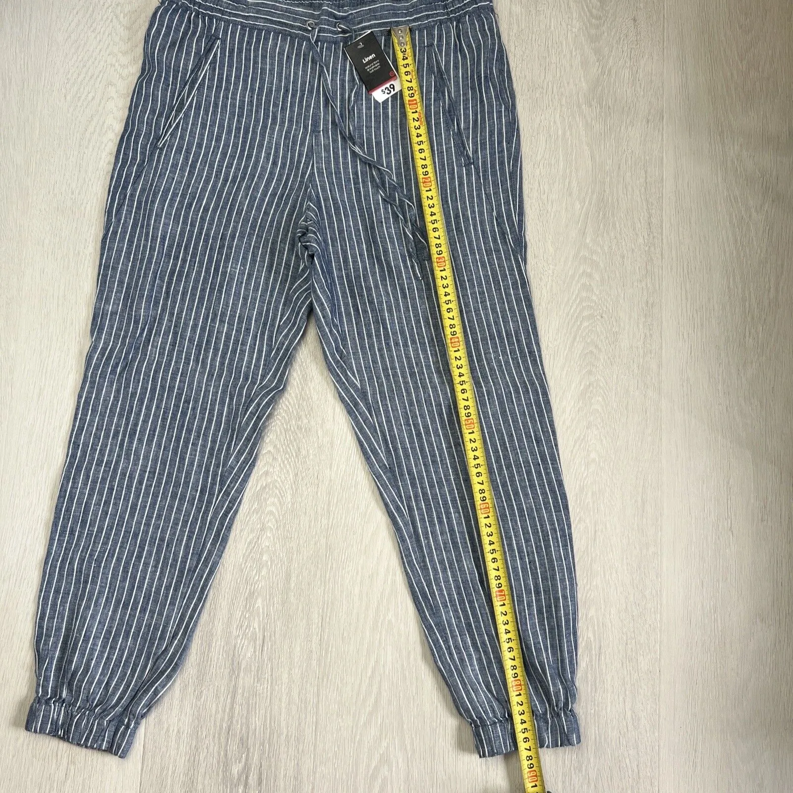 Target Womens Linen Jogger Stripe Size 12 (new)