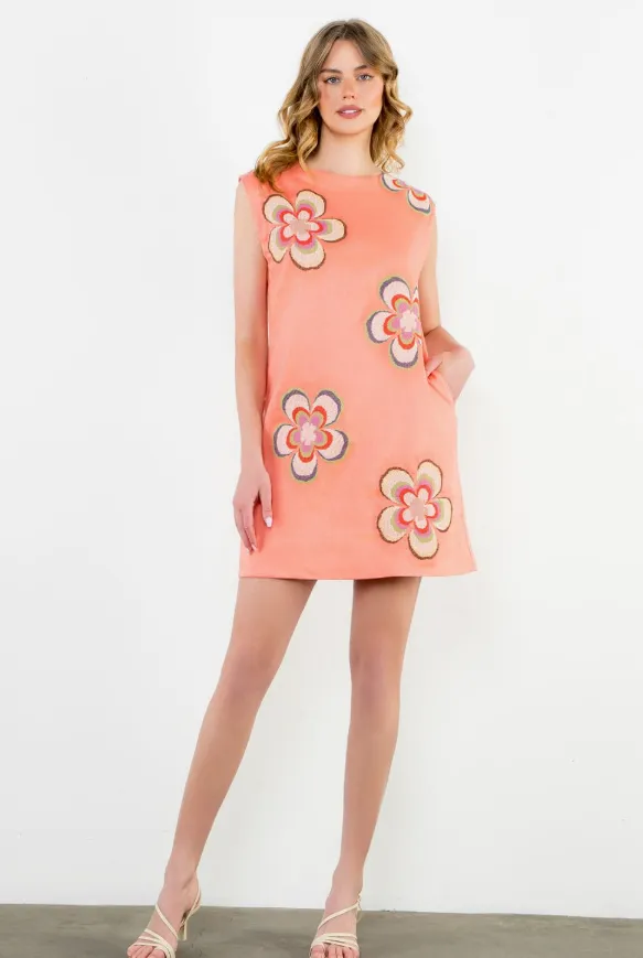 THML Embroidered Flower Dress