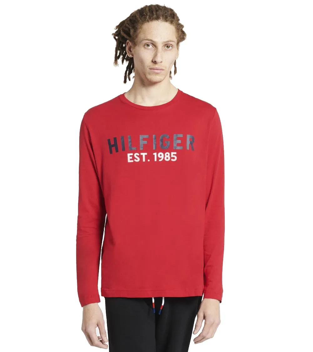 Tommy Hilfiger Men's Crew Neck Long Sleeve Graphic Tee Shirt