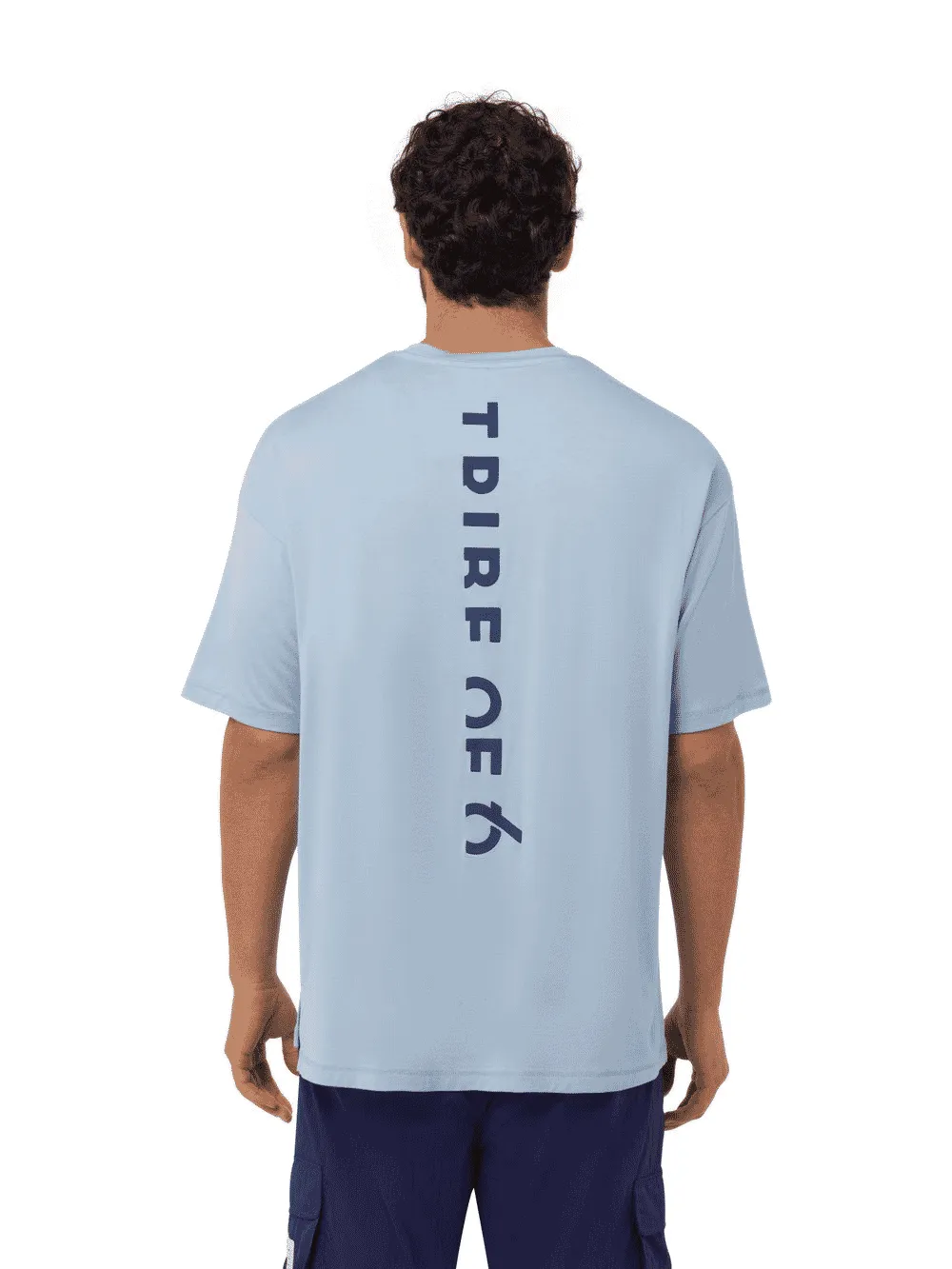 TRIBE OF 6 ASKEL BAMBOO OVERSIZED SHORT SLEEVE T-SHIRT WITH PRINTED BACK