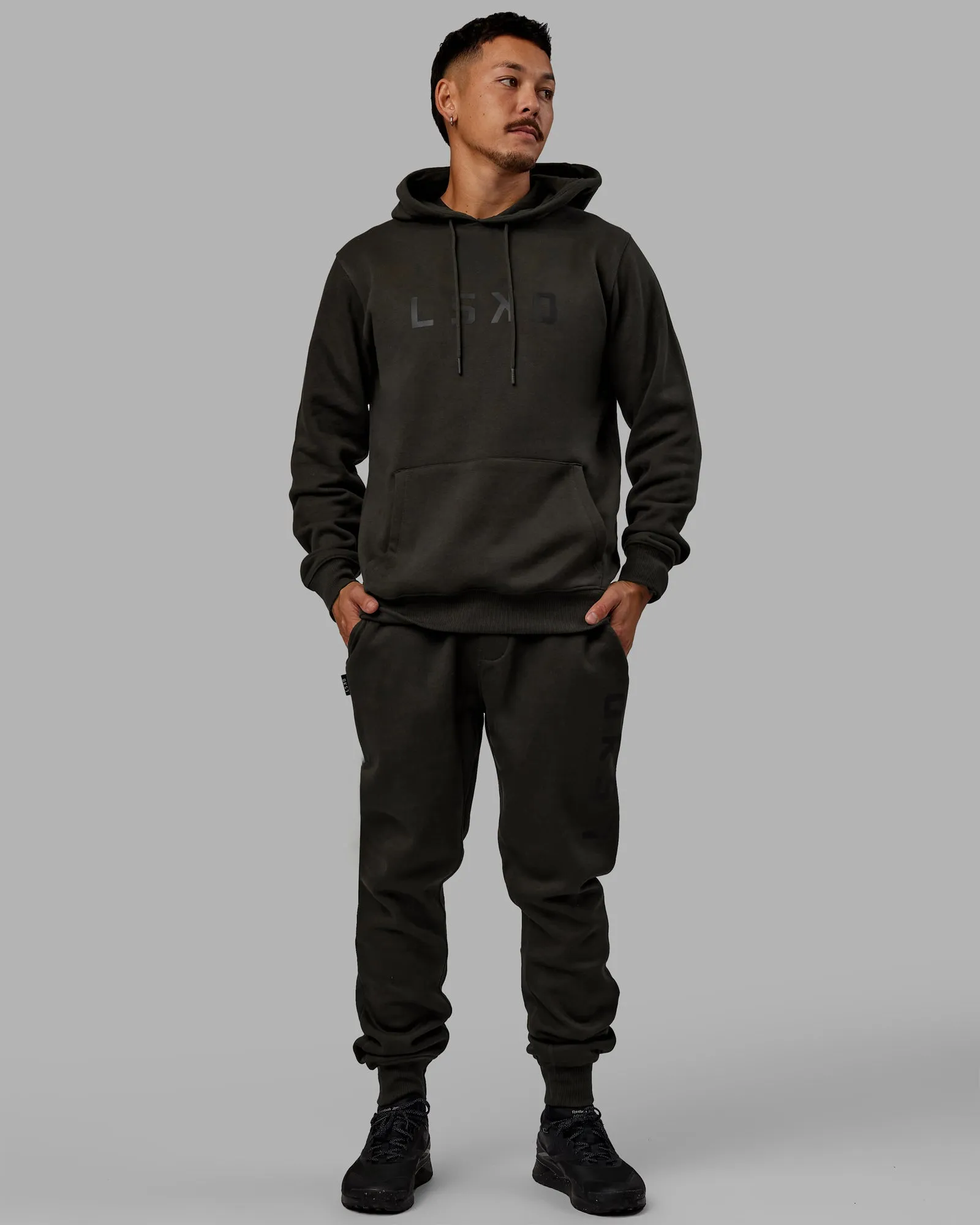 Unisex Structure Hoodie - Pirate Black-Black