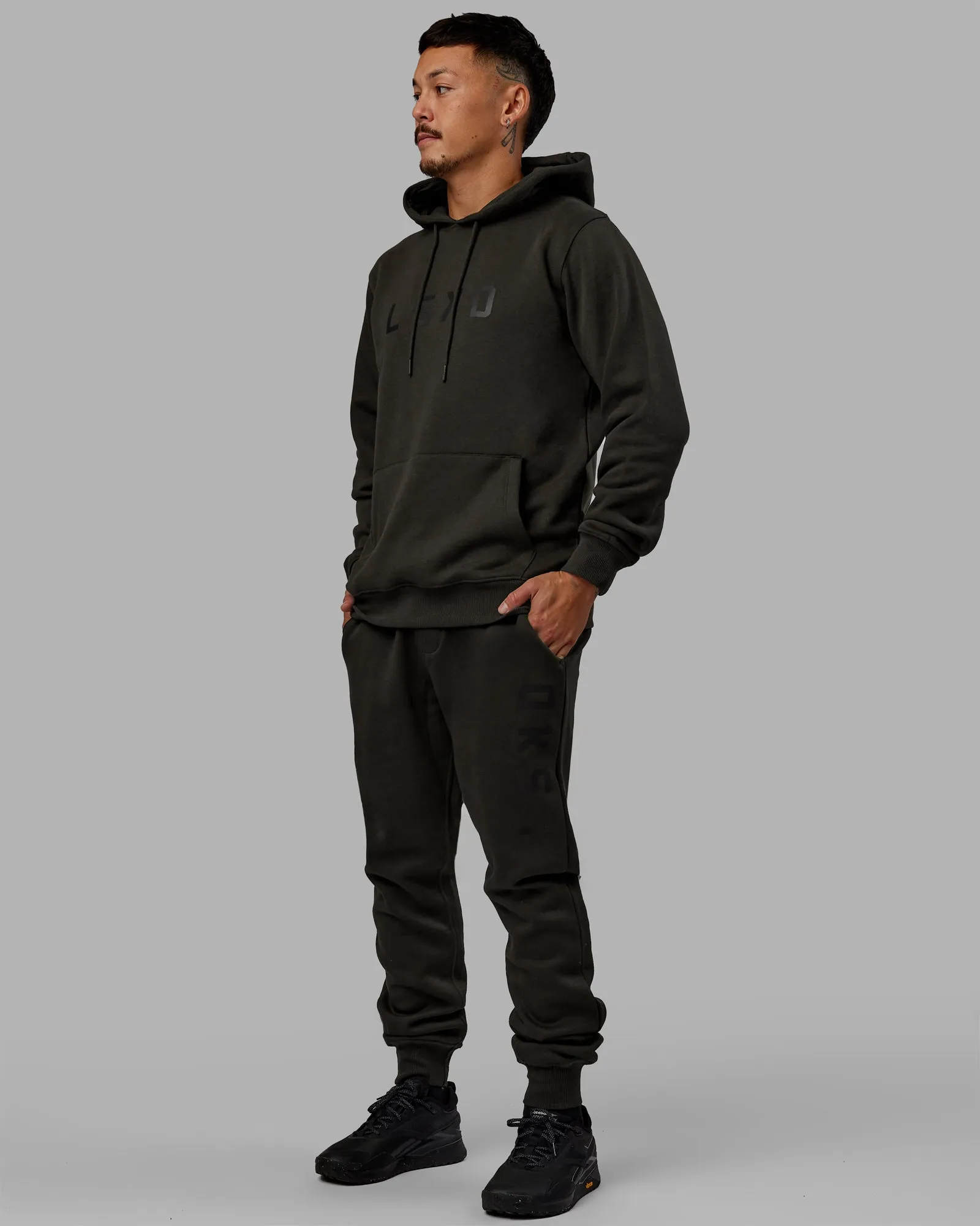 Unisex Structure Hoodie - Pirate Black-Black