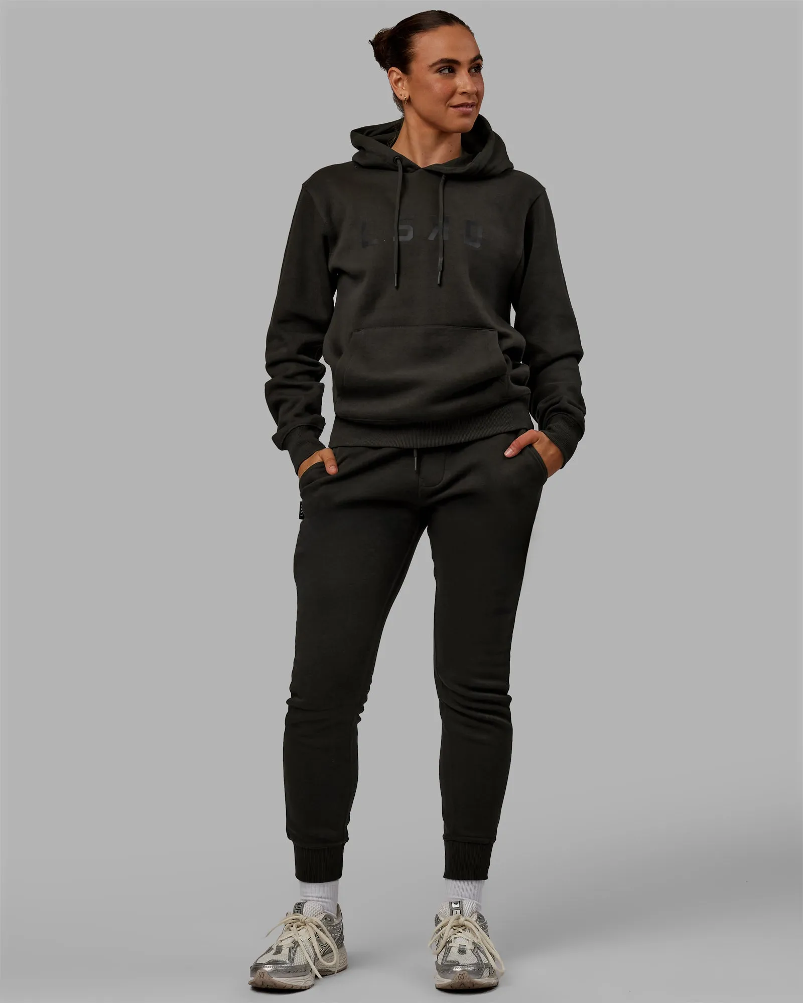 Unisex Structure Hoodie - Pirate Black-Black