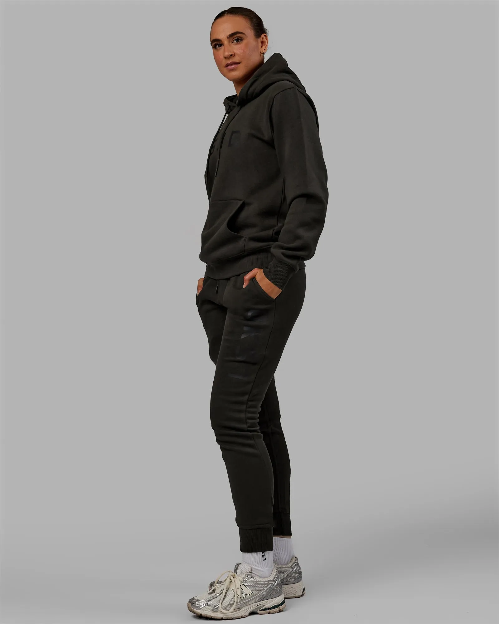 Unisex Structure Hoodie - Pirate Black-Black
