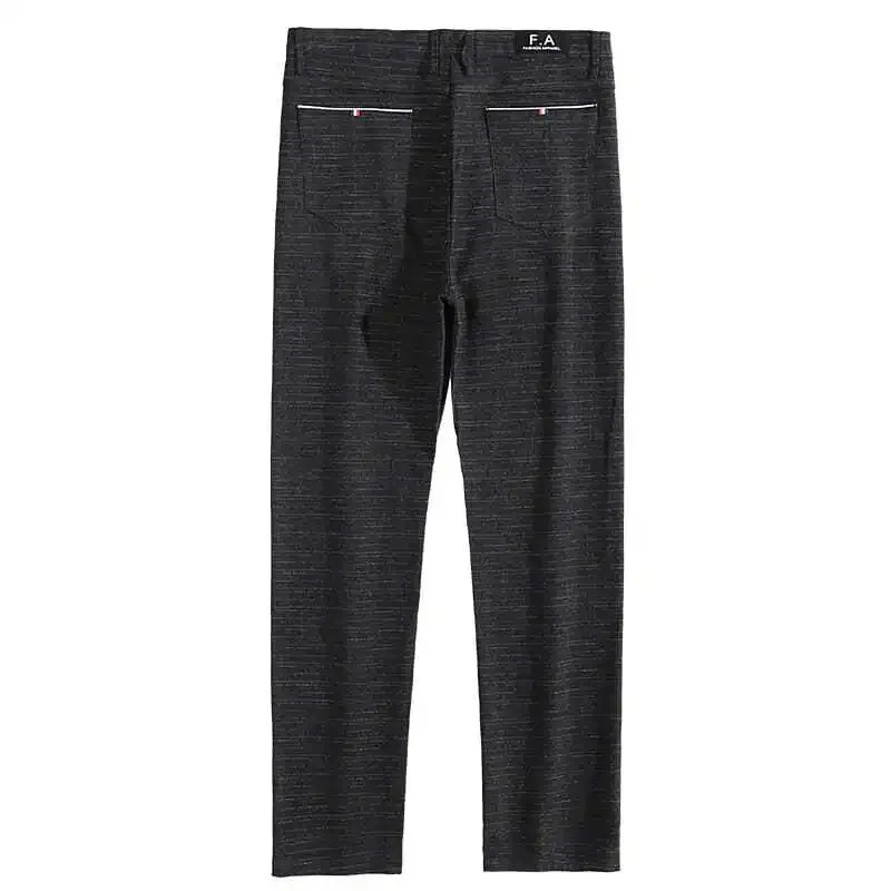 UrbanEdge Koreanische Slim-Straight-Karohosen