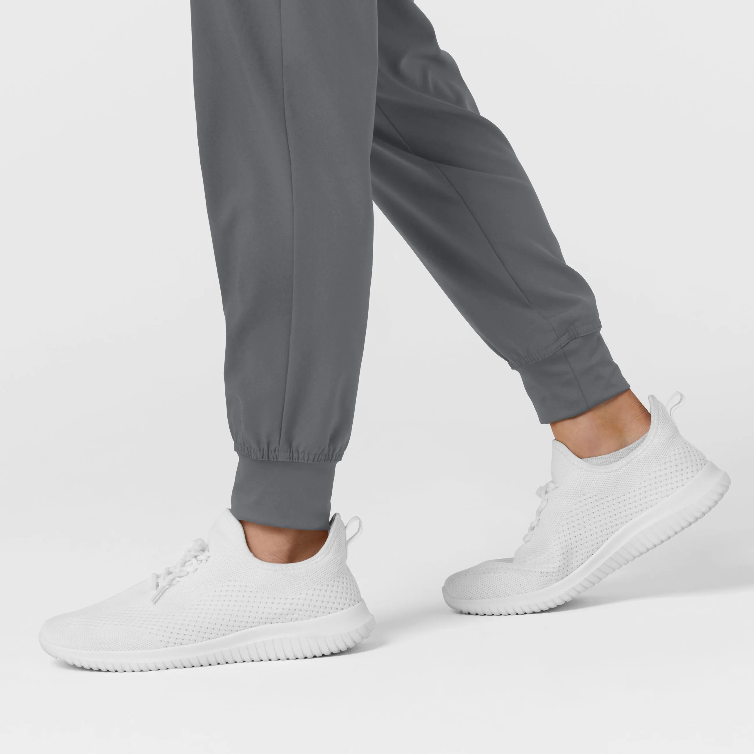 W123 5555 Comfort Waist Cargo Jogger Scrub Pants Pewter