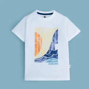 White Surf Graphic T-Shirt