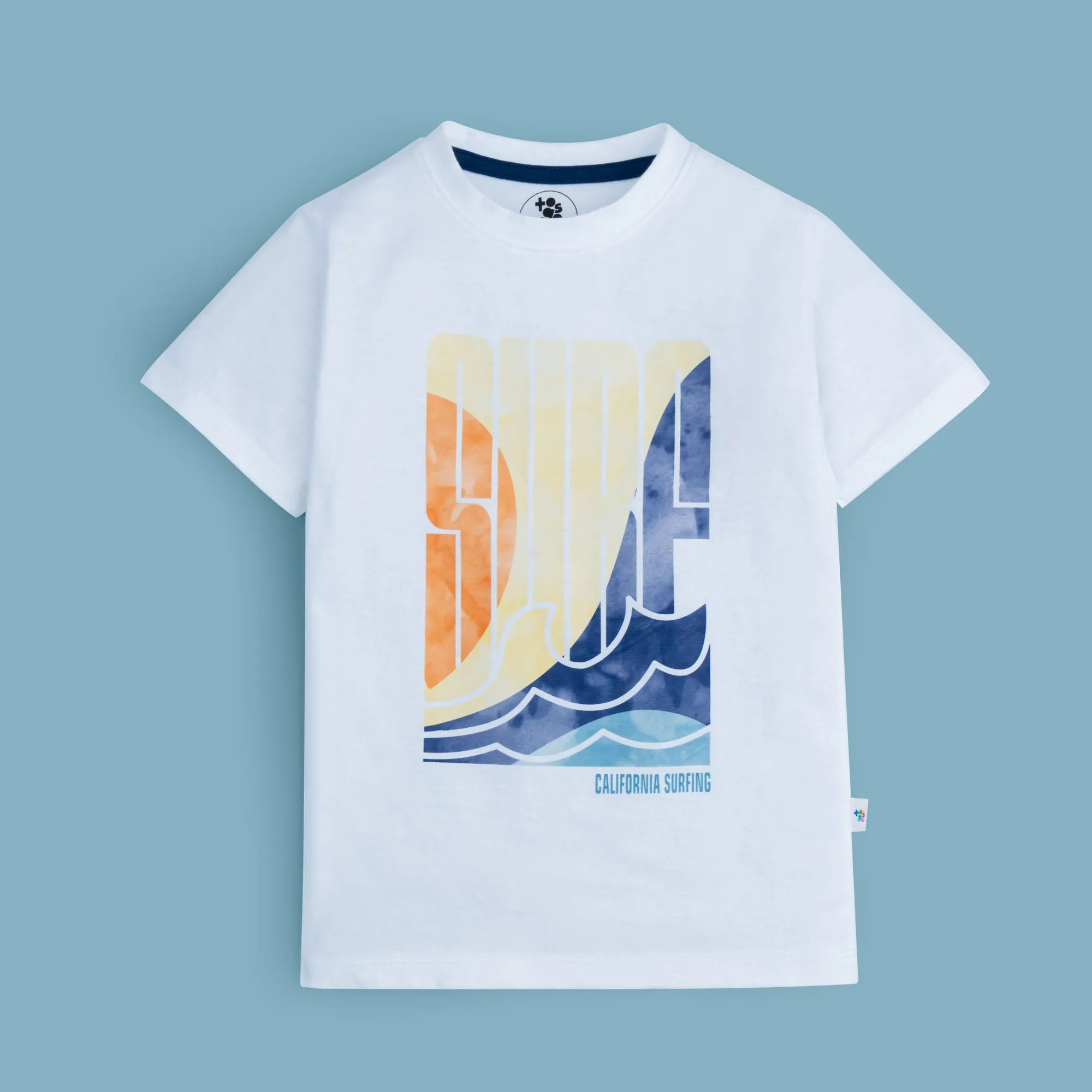 White Surf Graphic T-Shirt