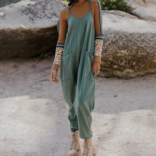 Wide Leg Jumpsuit with Pockets (Buy 2 Vip Shipping) LAST DAY 70% OFF