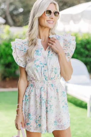 Wild Love Cream Eyelet Romper