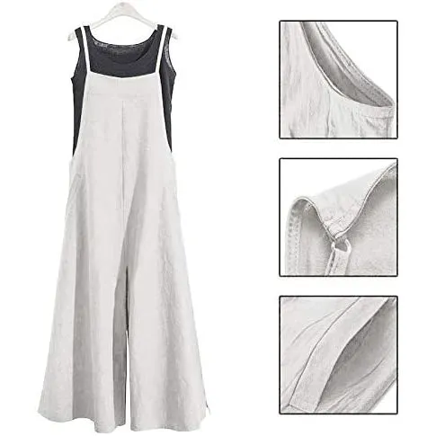 Women's Casual Loose Long Wide Leg Jumpsuits