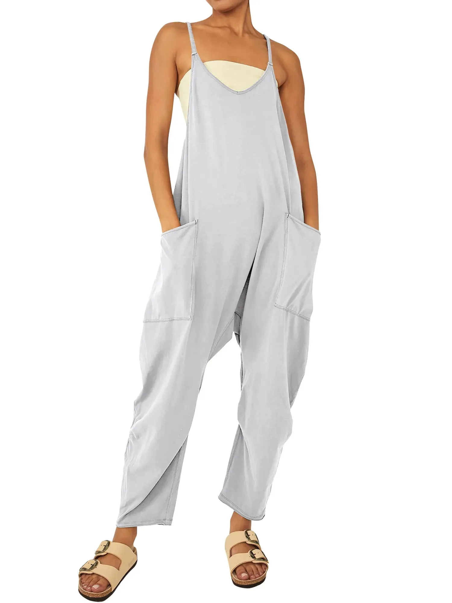 Womens Casual Wide Leg Jumpsuit (Buy 2 Vip Shipping)
