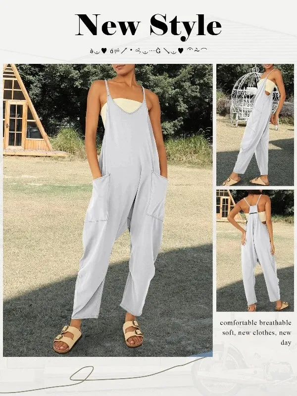 Womens Casual Wide Leg Jumpsuit (Buy 2 Vip Shipping)