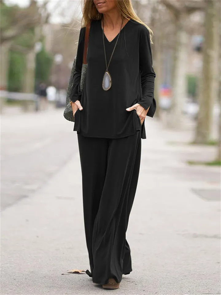 Women's Loose Comfy Long Sleeve 2-Piece Sets