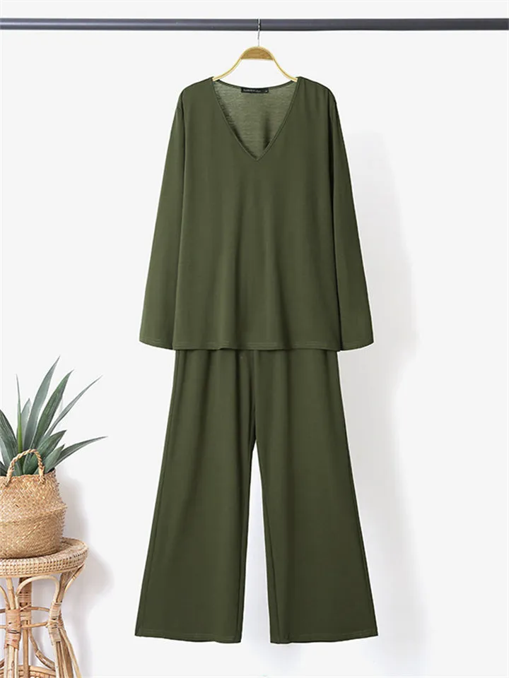 Women's Loose Comfy Long Sleeve 2-Piece Sets