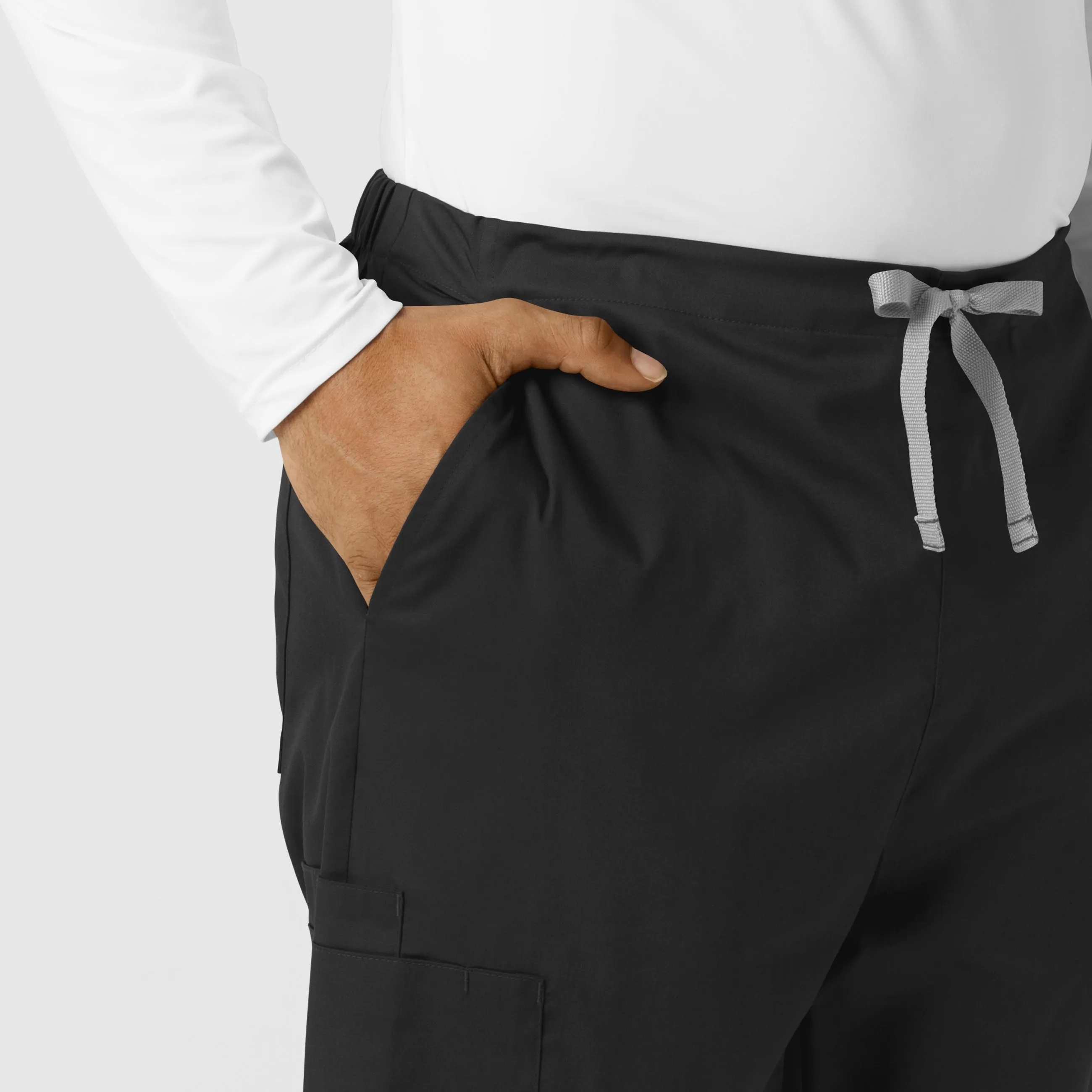 WonderWORK 507 Men's Cargo Jogger Scrub Pants Black