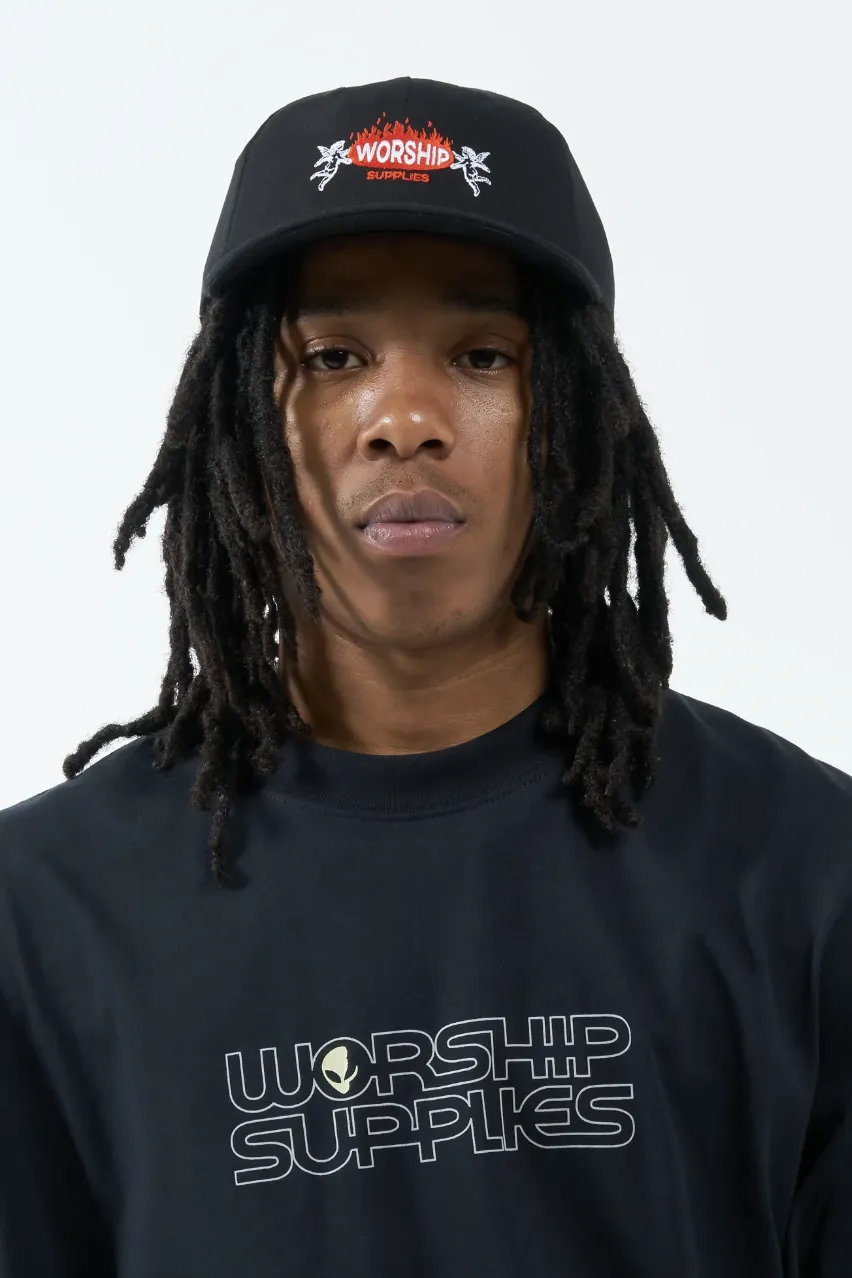 WORSHIP SUPPLIES HOT PLATE HAT - BLACK