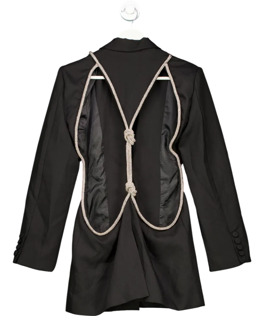 YG collection Black Belle Backless Diamond Blazer UK 10